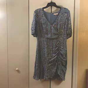 Parker Silk/Viscose Blend Ruched Mini Dress